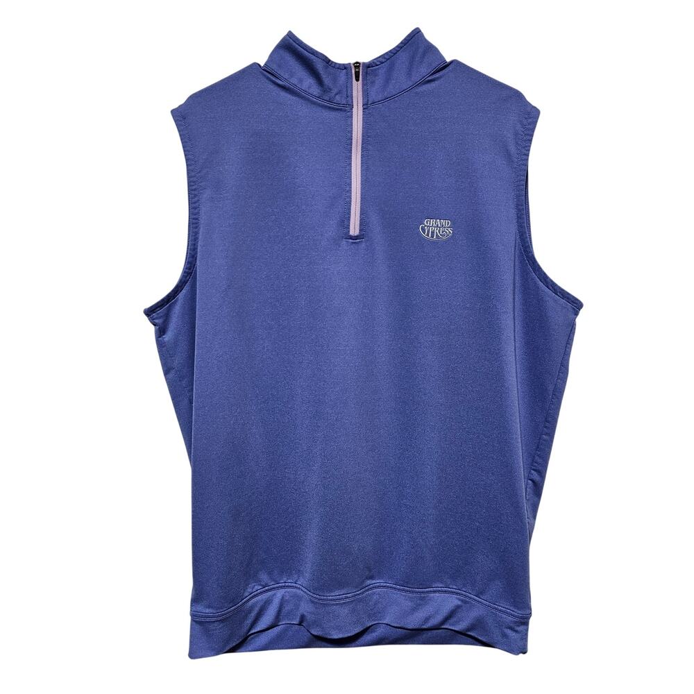 Peter Millar Crown Sports Lavender 1/4 Zip Tank Stretch Men's Size Large